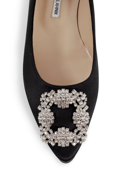 MANOLO BLAHNIK WOMAN BLACK FLATS