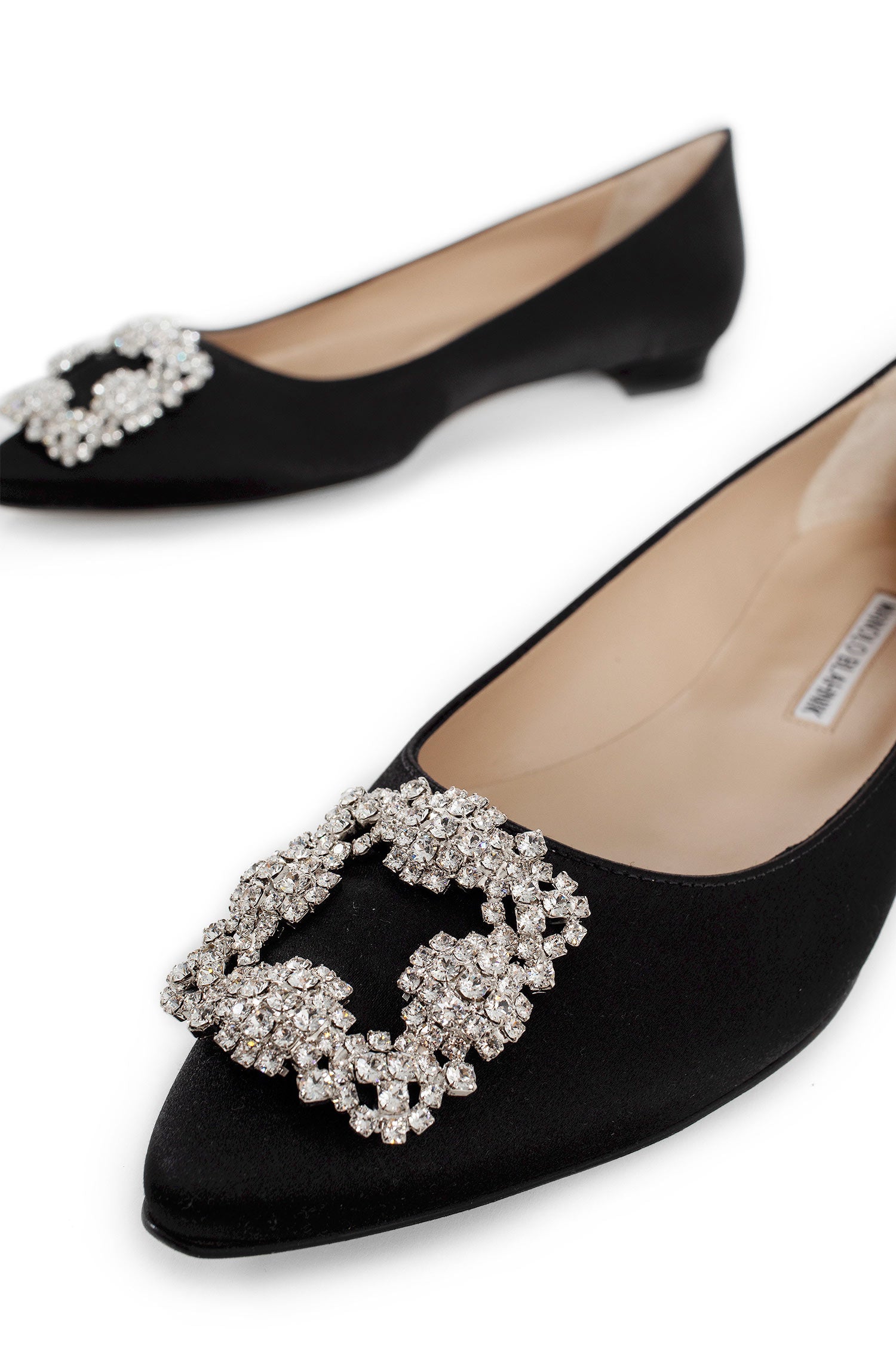 MANOLO BLAHNIK WOMAN BLACK FLATS