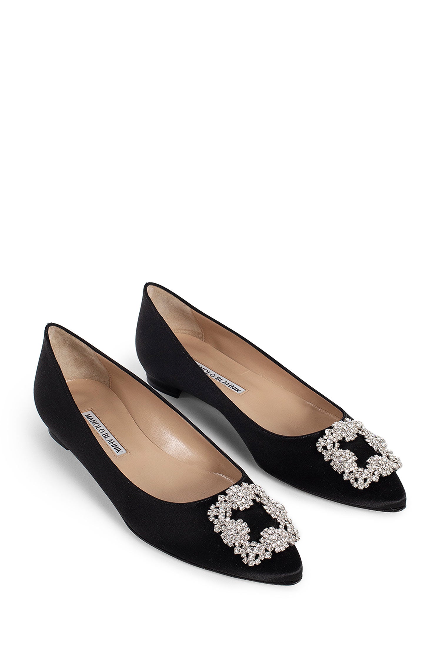 MANOLO BLAHNIK WOMAN BLACK FLATS