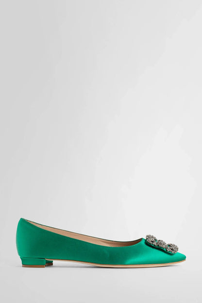 MANOLO BLAHNIK WOMAN GREEN FLATS - Antonioli.eu