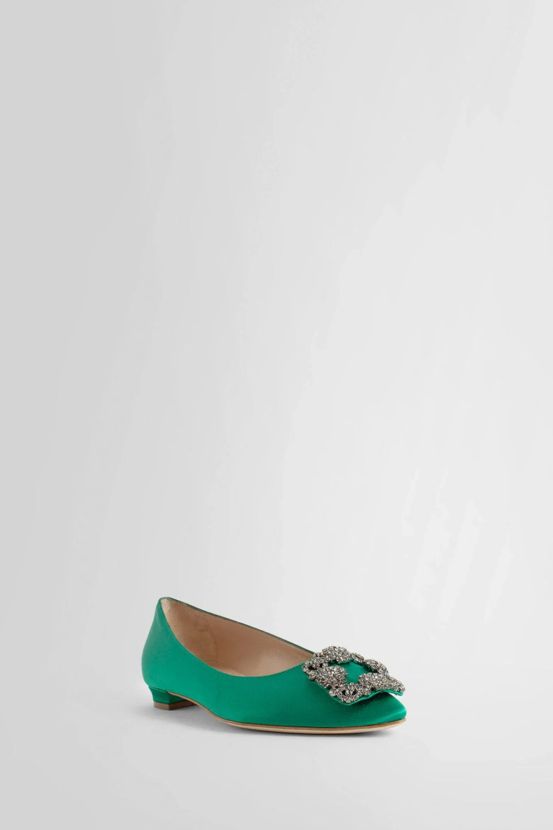 MANOLO BLAHNIK WOMAN GREEN FLATS - Antonioli.eu
