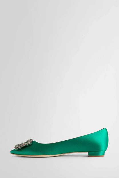 MANOLO BLAHNIK WOMAN GREEN FLATS - Antonioli.eu