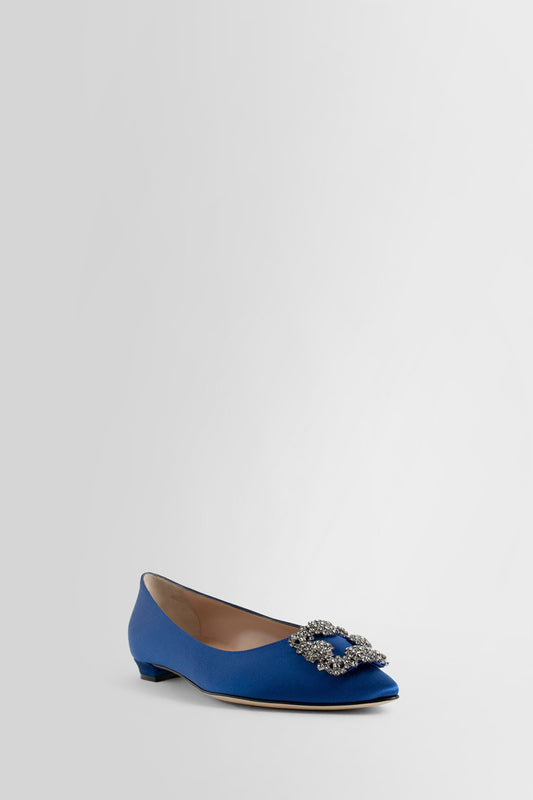 MANOLO BLAHNIK WOMAN BLUE FLATS