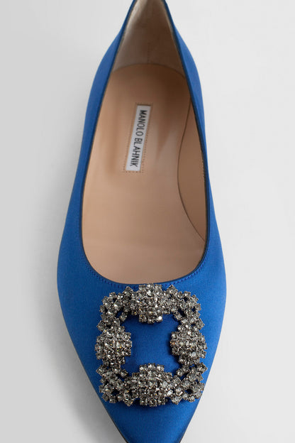 MANOLO BLAHNIK WOMAN BLUE FLATS