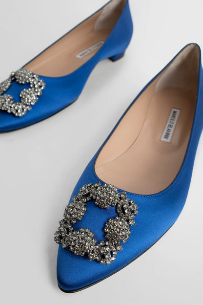 MANOLO BLAHNIK WOMAN BLUE FLATS