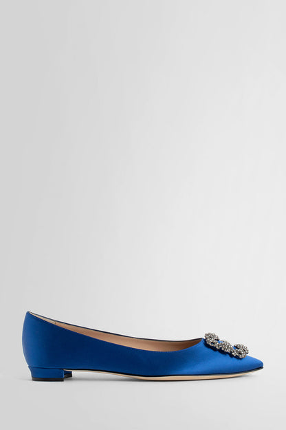 MANOLO BLAHNIK WOMAN BLUE FLATS