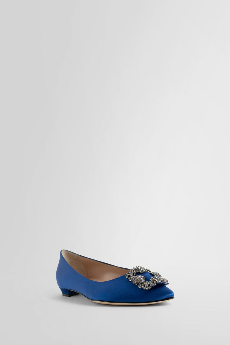 MANOLO BLAHNIK WOMAN BLUE FLATS