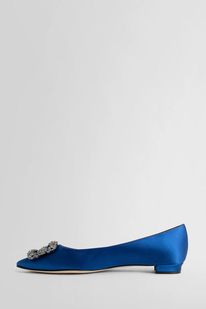 MANOLO BLAHNIK WOMAN BLUE FLATS