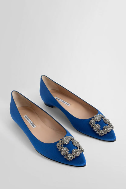 MANOLO BLAHNIK WOMAN BLUE FLATS