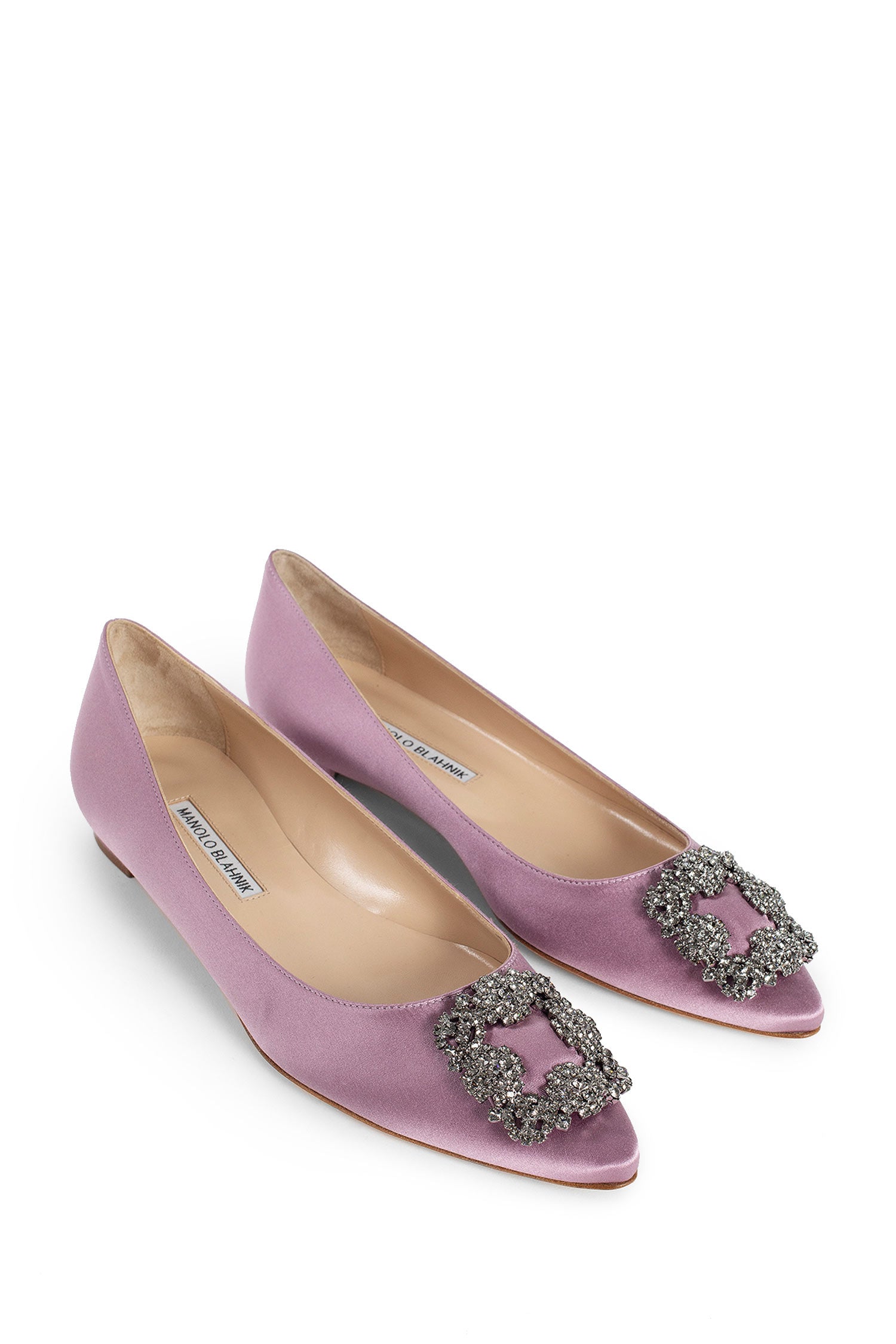 MANOLO BLAHNIK WOMAN PINK FLATS