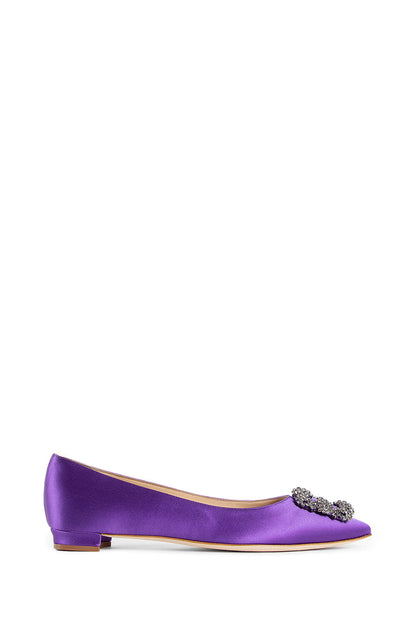 MANOLO BLAHNIK WOMAN PURPLE FLATS