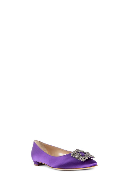 MANOLO BLAHNIK WOMAN PURPLE FLATS