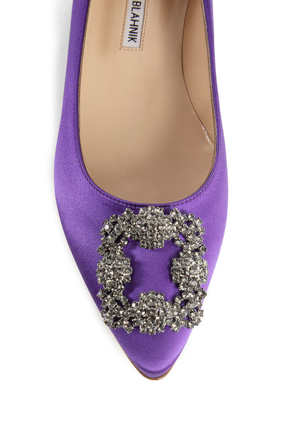 MANOLO BLAHNIK WOMAN PURPLE FLATS