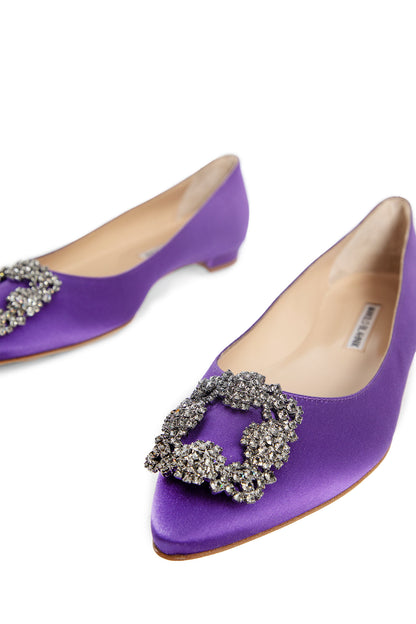 MANOLO BLAHNIK WOMAN PURPLE FLATS