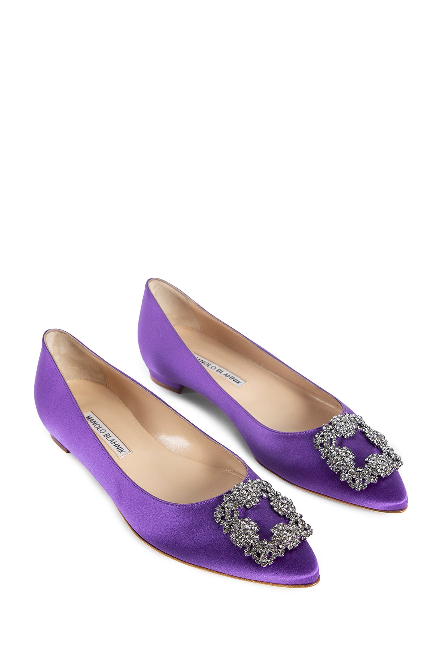 MANOLO BLAHNIK WOMAN PURPLE FLATS