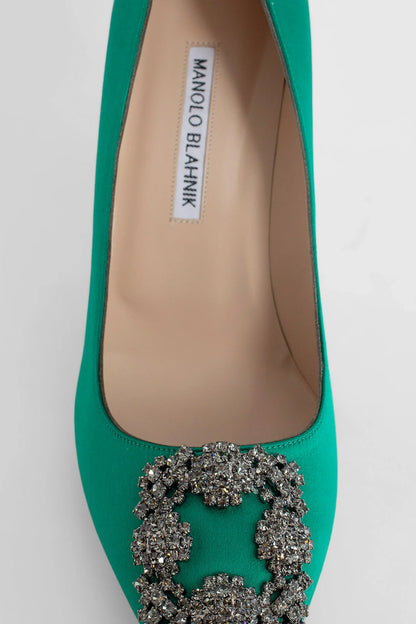 MANOLO BLAHNIK WOMAN GREEN PUMPS - Antonioli.eu
