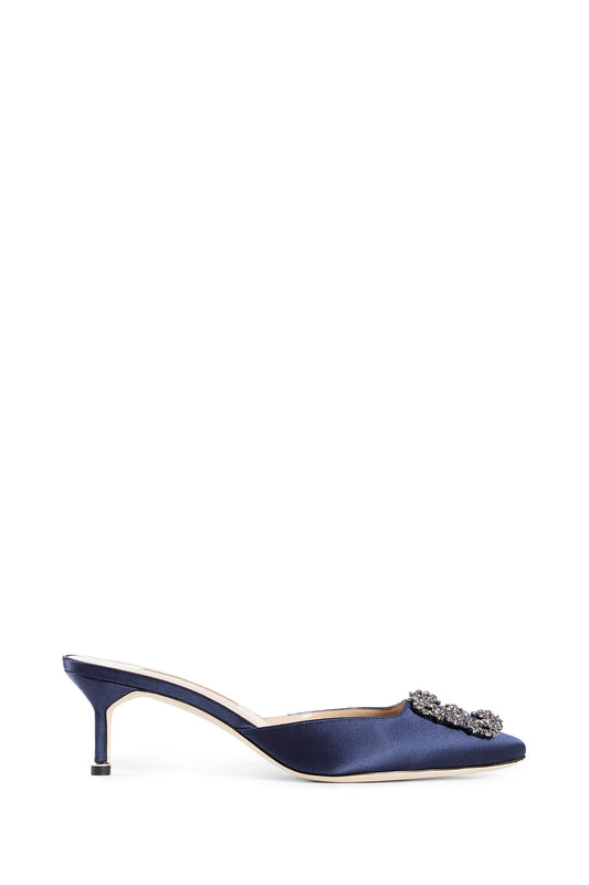 MANOLO BLAHNIK WOMAN BLUE MULES