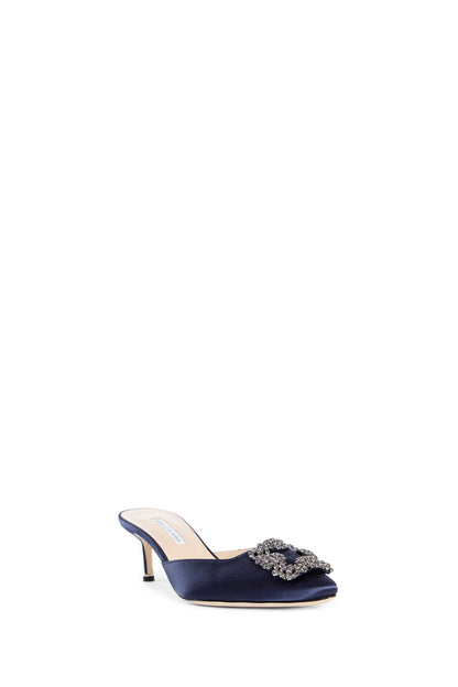 MANOLO BLAHNIK WOMAN BLUE MULES