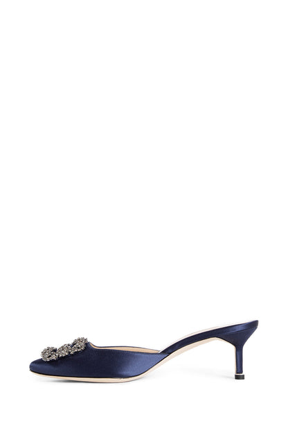 MANOLO BLAHNIK WOMAN BLUE MULES