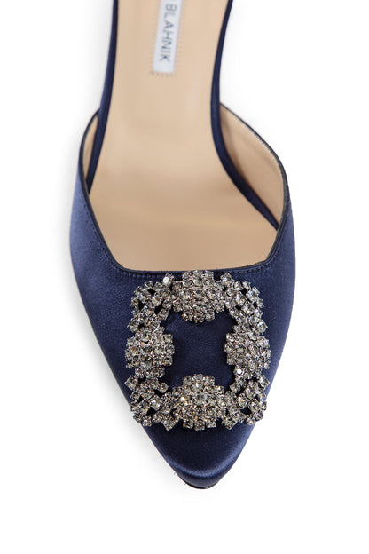 MANOLO BLAHNIK WOMAN BLUE MULES