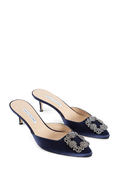 MANOLO BLAHNIK WOMAN BLUE MULES