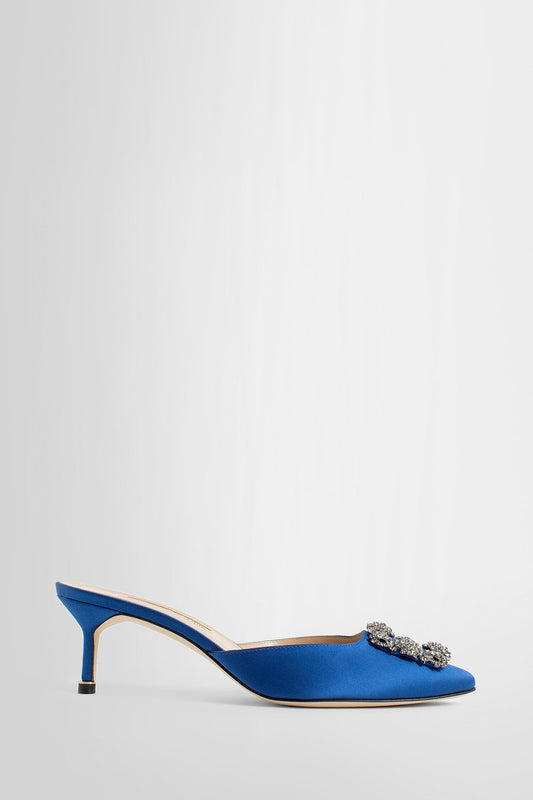 MANOLO BLAHNIK WOMAN BLUE MULES