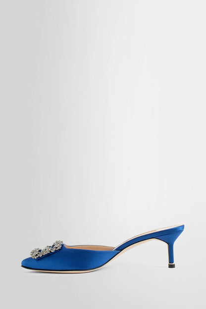 MANOLO BLAHNIK WOMAN BLUE MULES