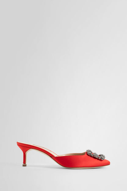 MANOLO BLAHNIK WOMAN RED MULES