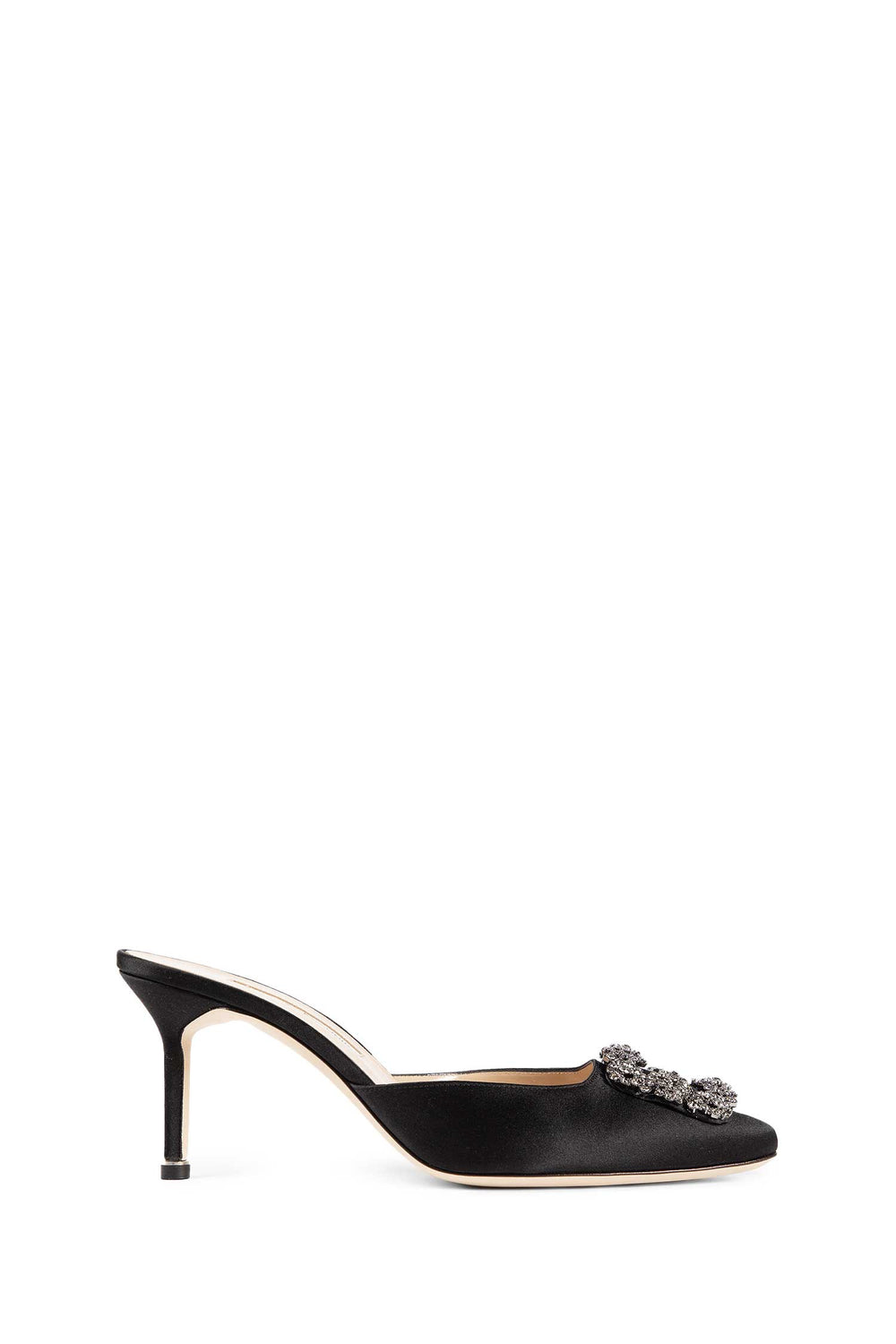 MANOLO BLAHNIK Hangimisu Satin Buckle Mules woman