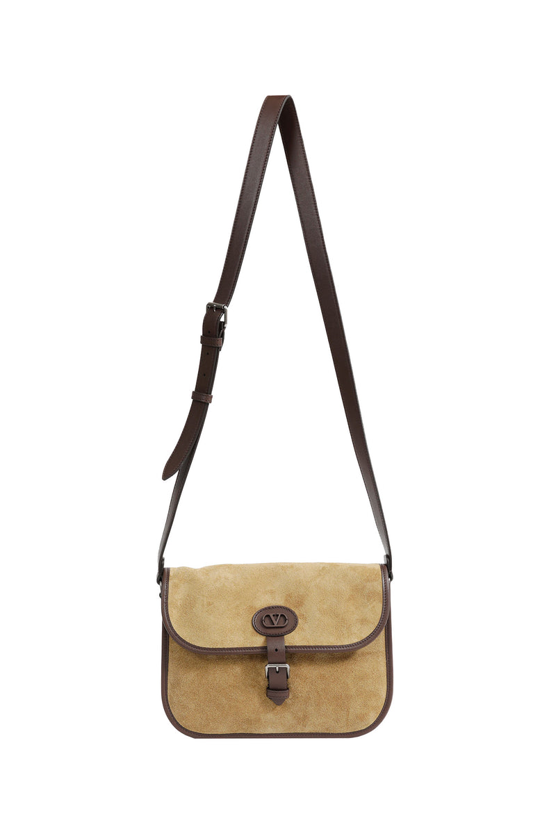 VALENTINO GARAVANI Antibes Suede Shoulder Bag man