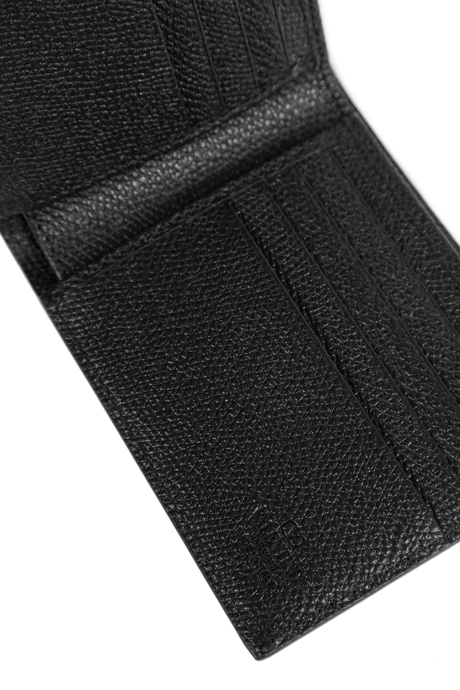 VALENTINO GARAVANI Vlogo Grainy Calfskin Wallet man
