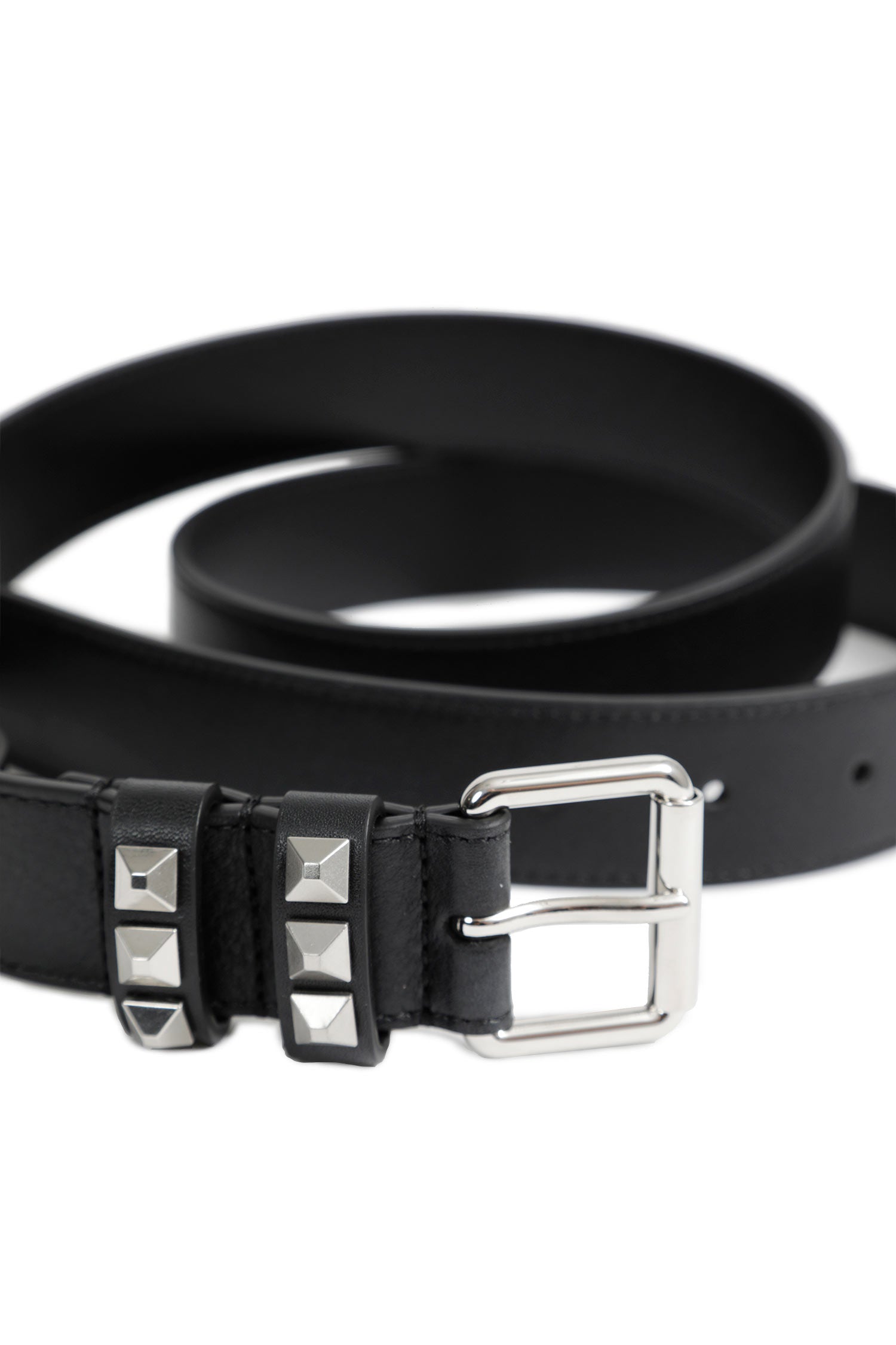 VALENTINO GARAVANI Shiny Calfskin Flaneuse Belt man