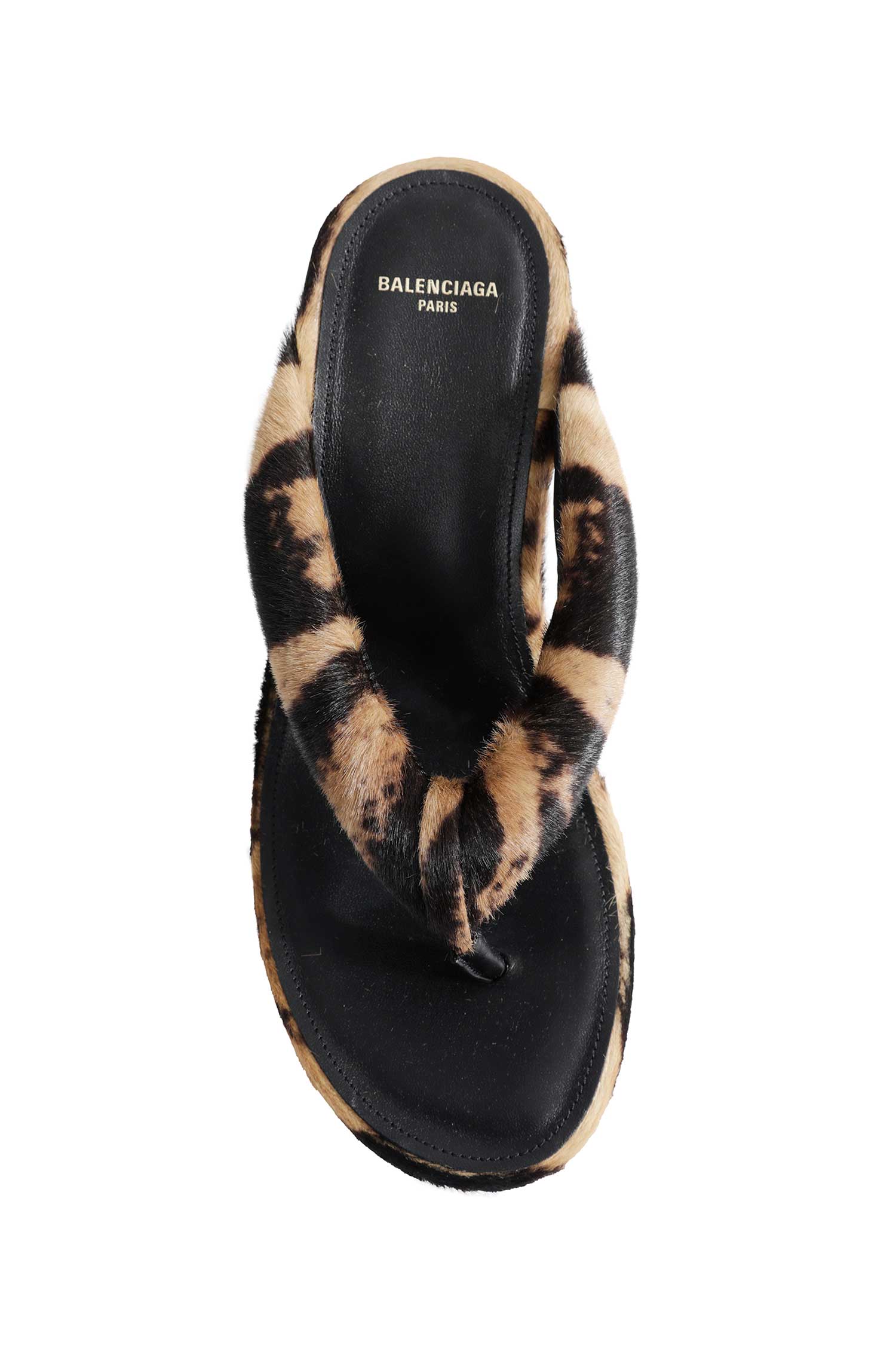 BALENCIAGA Greta Wedge Thong Sandals woman