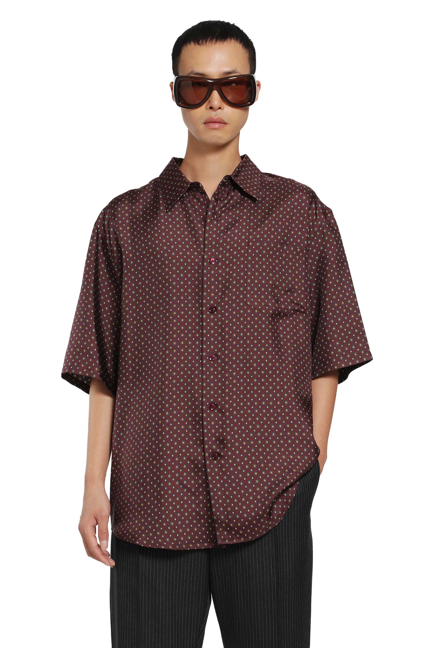 Hexagon Silk Twill Shirt