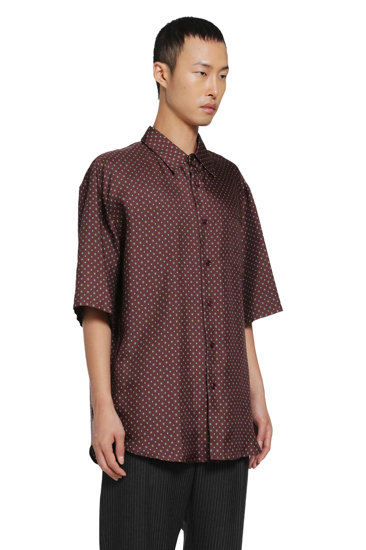 Hexagon Silk Twill Shirt