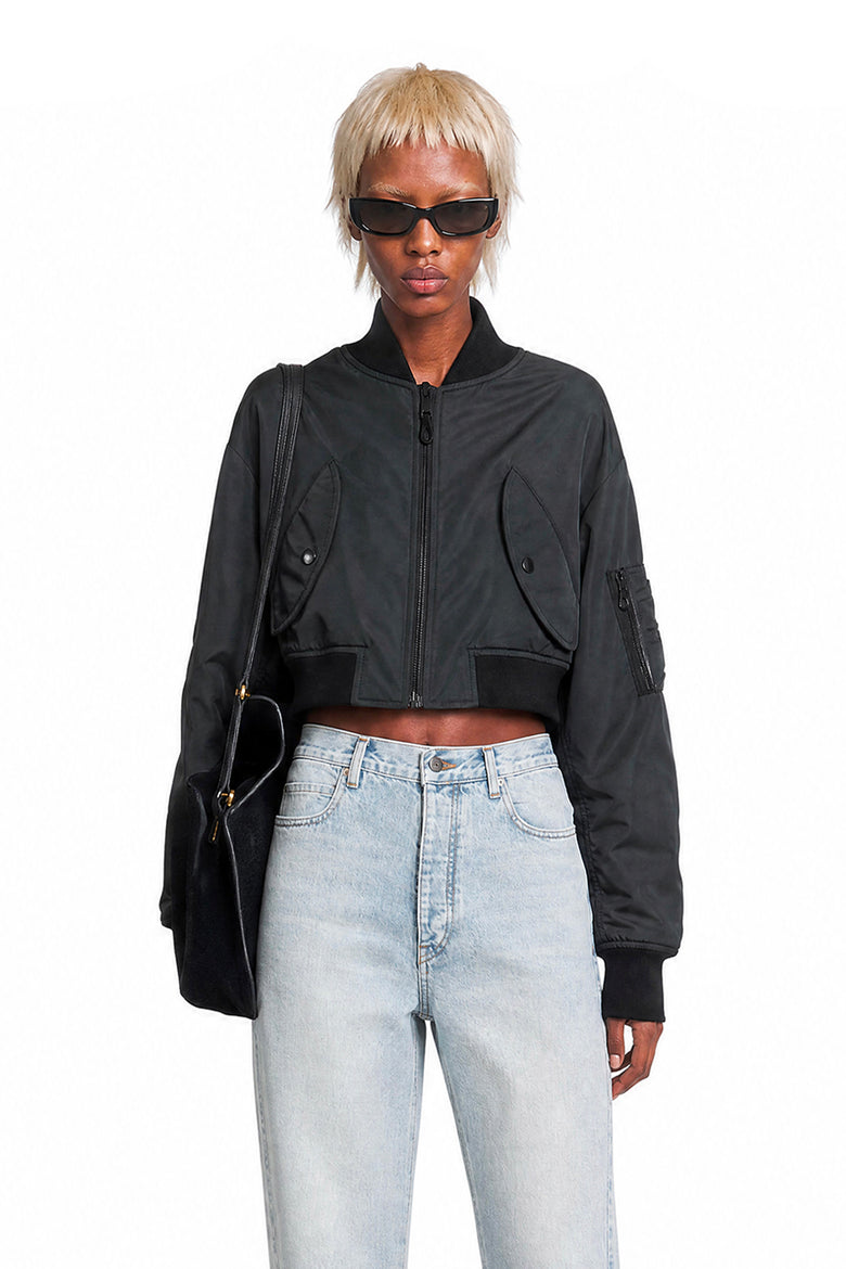 BALENCIAGA Cropped Bomber in Technical Faille woman