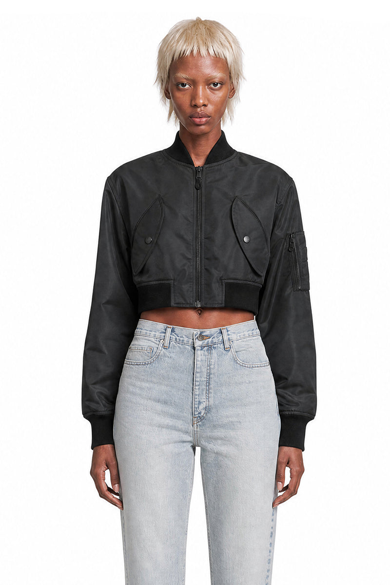 BALENCIAGA Cropped Bomber in Technical Faille woman
