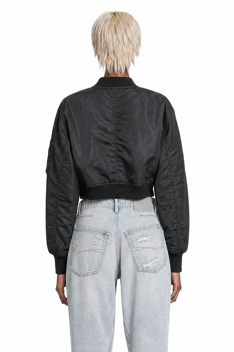 BALENCIAGA Cropped Bomber in Technical Faille woman