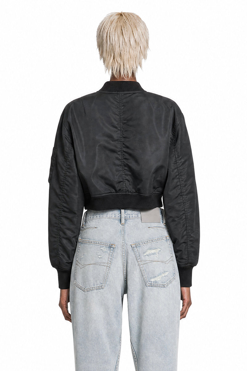 BALENCIAGA Cropped Bomber in Technical Faille woman