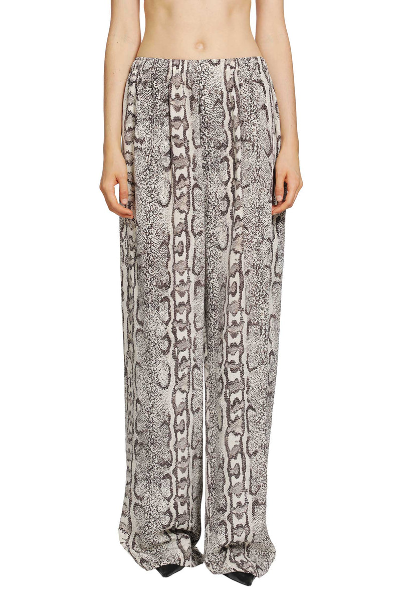 BALENCIAGA Python Print Silk Pyjama Pants woman