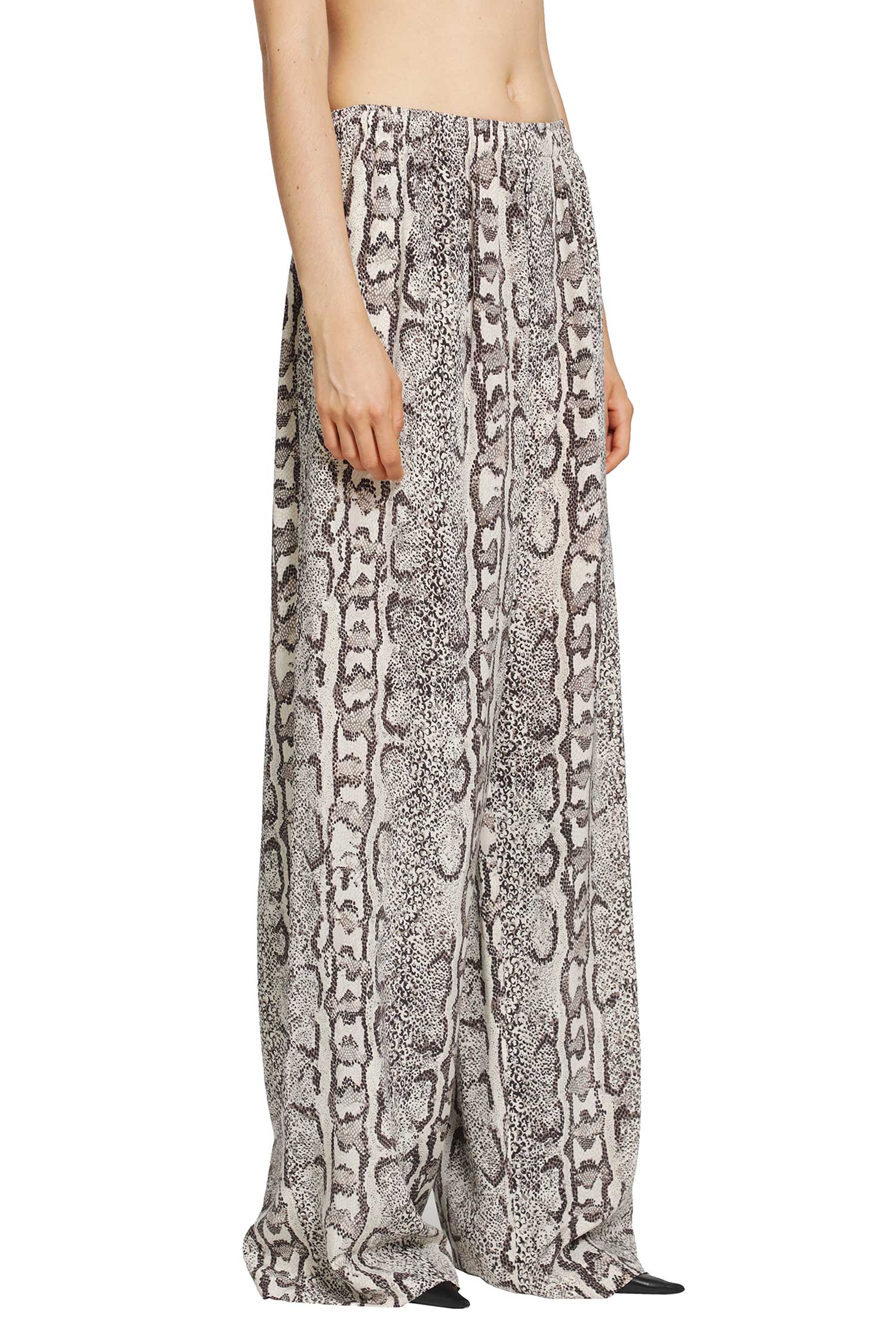 BALENCIAGA Python Print Silk Pyjama Pants woman