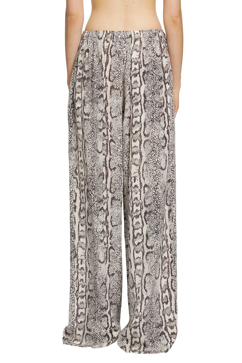 BALENCIAGA Python Print Silk Pyjama Pants woman