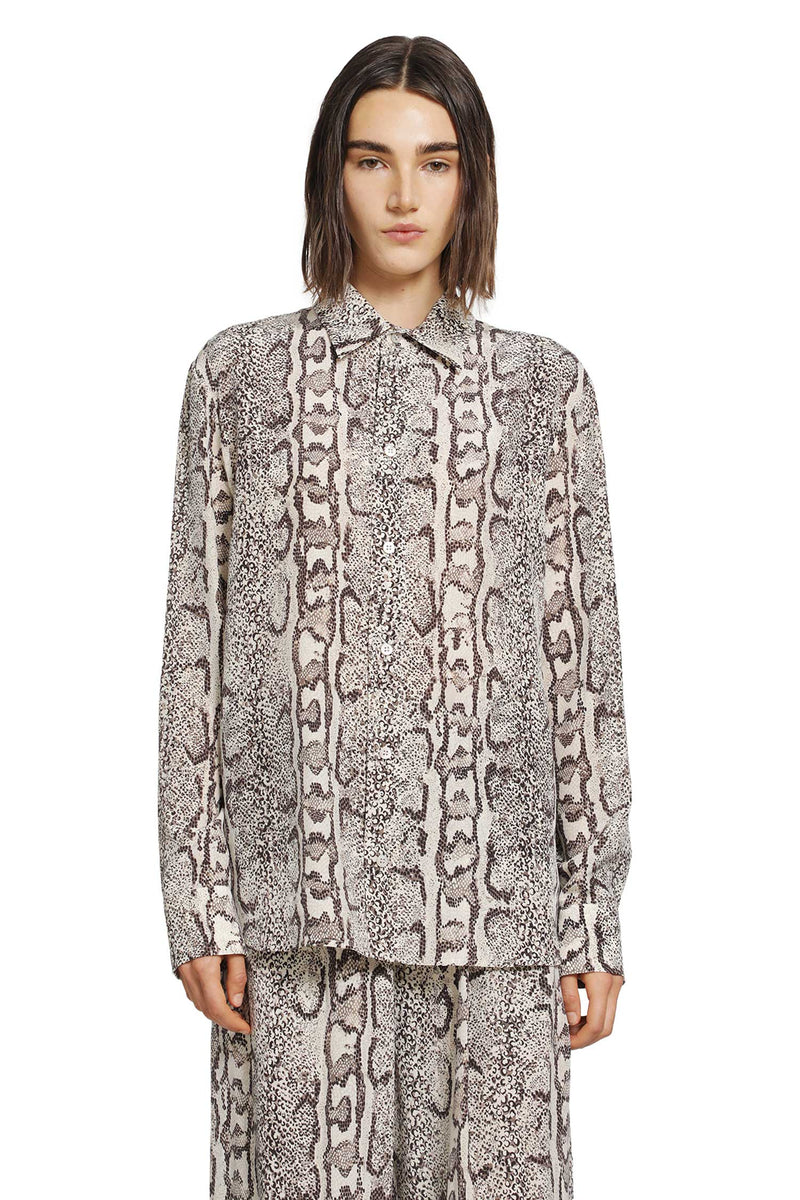 BALENCIAGA Python Print Silk Shirt woman