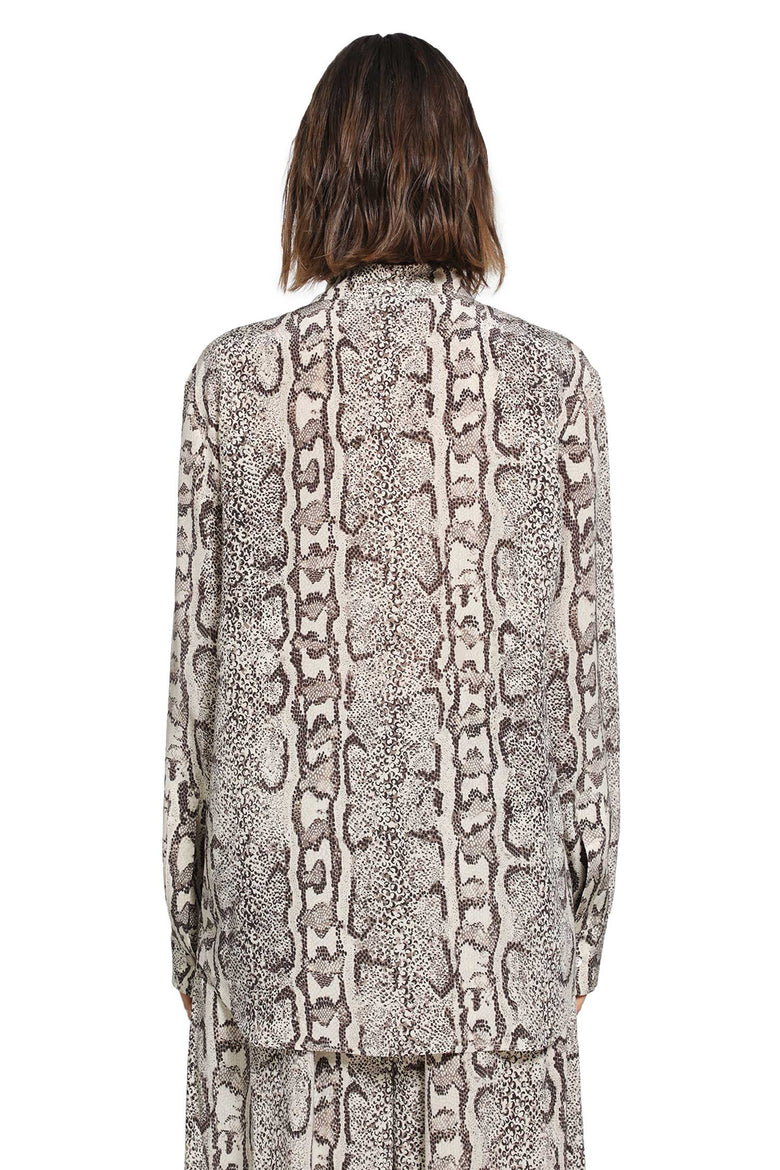 BALENCIAGA Python Print Silk Shirt woman