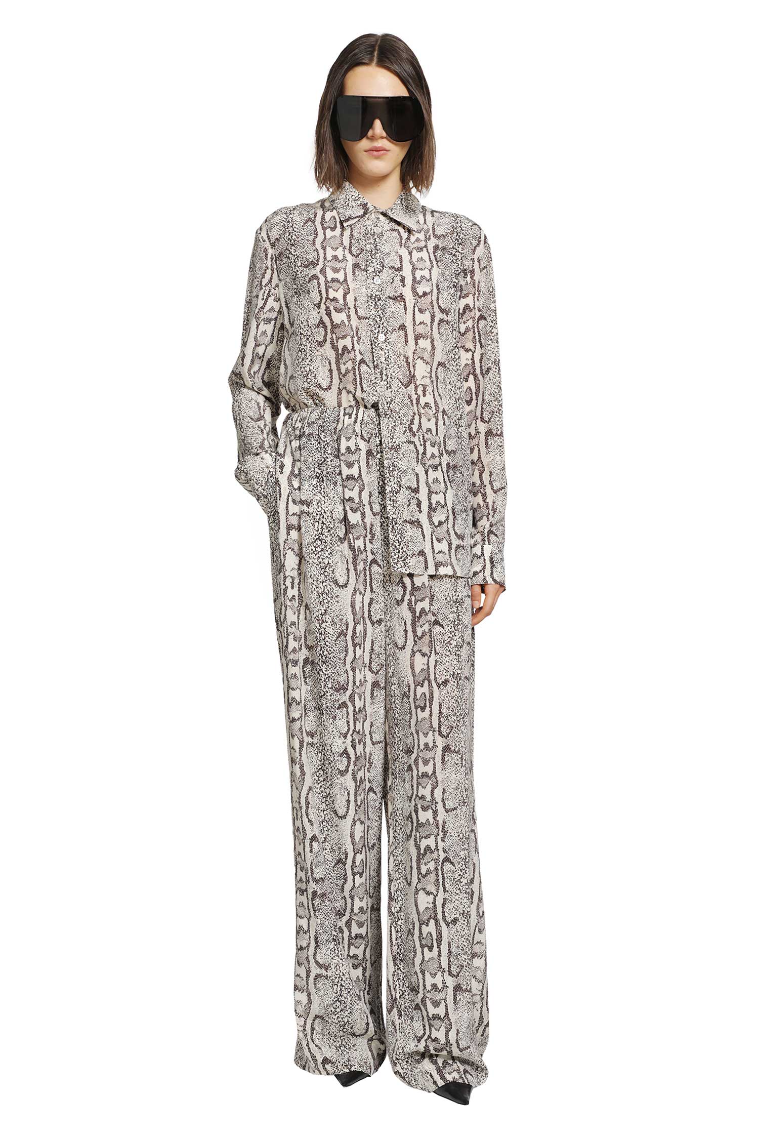 BALENCIAGA Python Print Silk Shirt woman