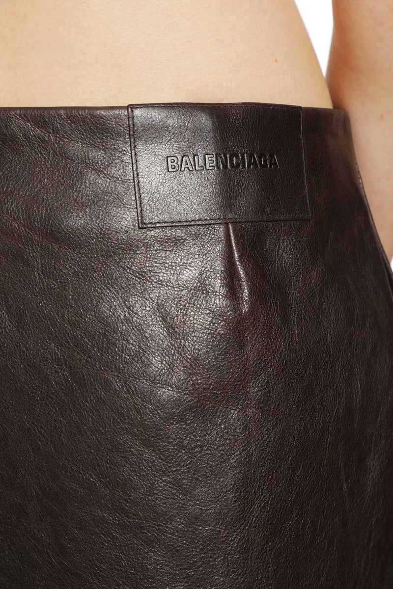 BALENCIAGA Leather Mini Skirt woman