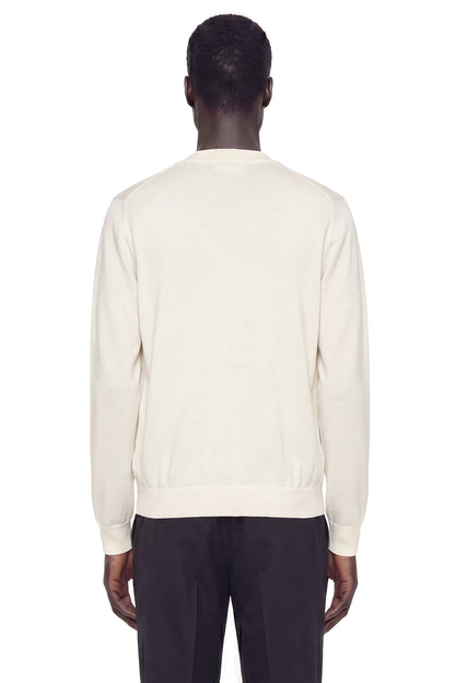 Fine Wool Crest Logo Cardigan