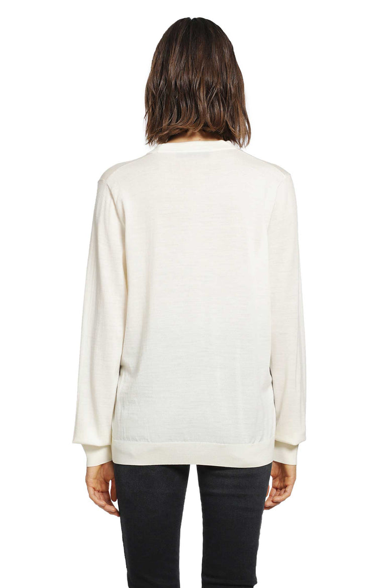 GUCCI Fine Wool Crest Logo Cardigan woman
