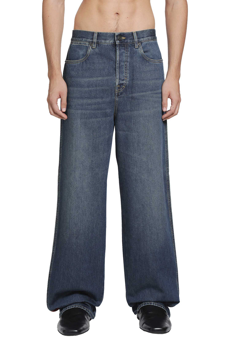 GUCCI Denim Pants With Web Insert man