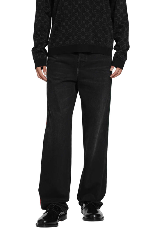 Cotton Denim Pants
